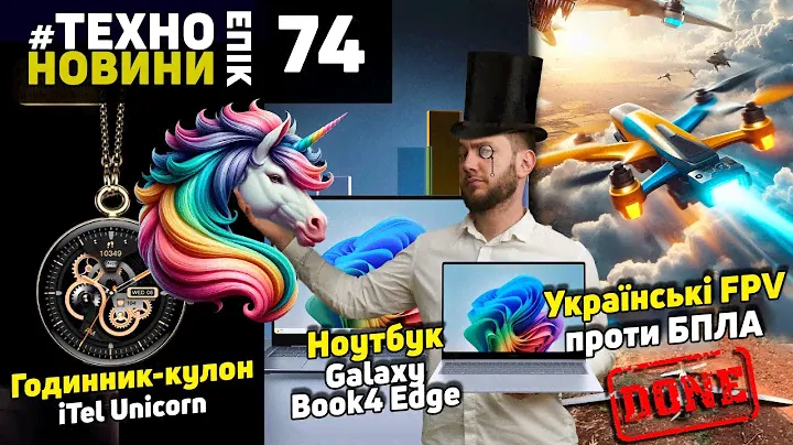 Годинник-кулон iTel Unicorn / Ноут Galaxy Book4 Edge / Українські FPV проти БПЛА #technoepicnews №74